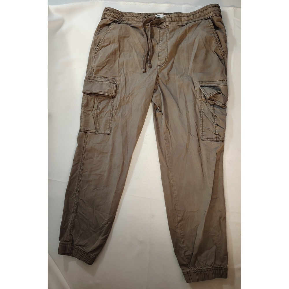 Sonoma Goods For Life Mens Cargo Jogger Pants Olive Brown Utility Outdoor Sz L
